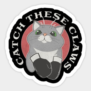 Cat Boxing Sticker